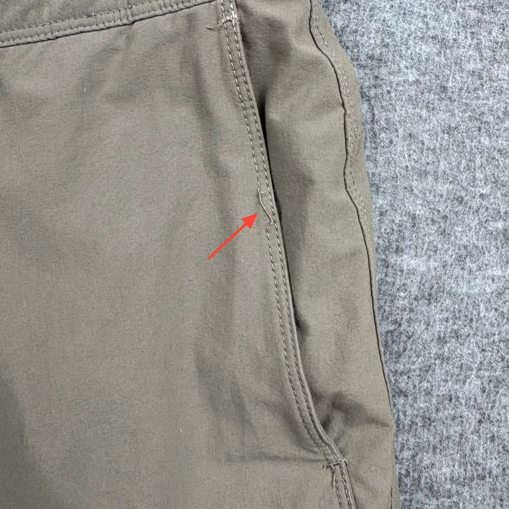 North Face‎ Convertible Pants Men 32 Olive Green Zip Off Hiking Outdoor READ